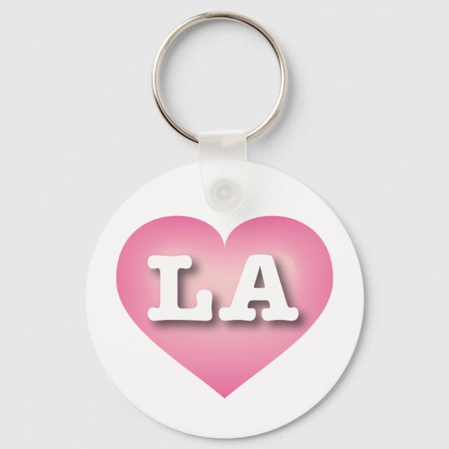 I love Louisiana - I love LA - LA pink fade heart Key Ring (Front)