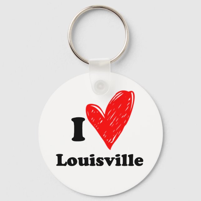 I love Louisville Key Ring (Front)