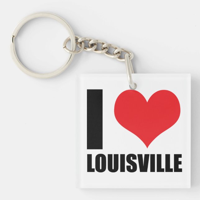 I love Louisville Key Ring (Front)