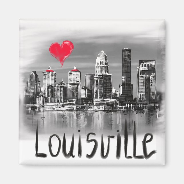 i love Louisville Magnet (Front)