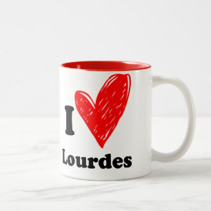 I love Lourdes Two-Tone Coffee Mug