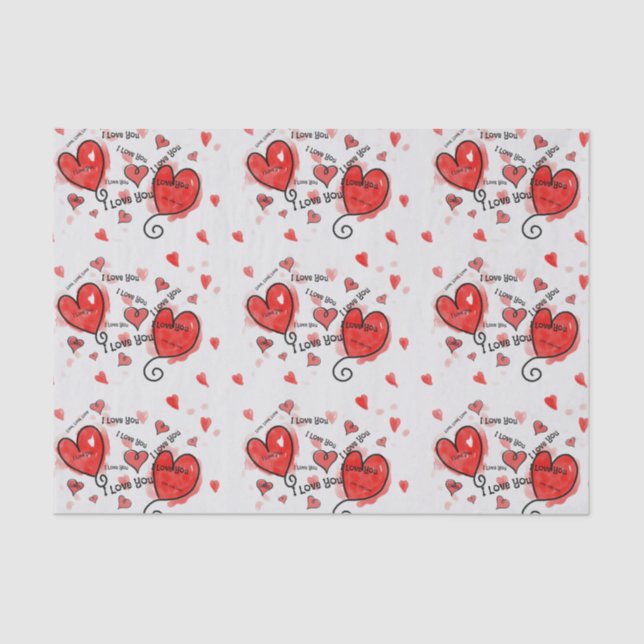 I Love, Love, Love You Tissue Paper (Front)