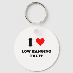 I Love Low Hanging Fruit Key Ring