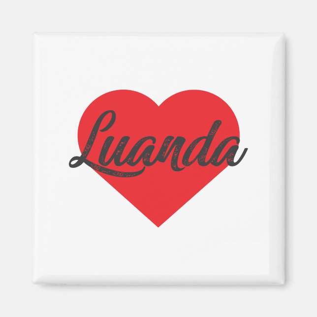 I Love Luanda - Angola Magnet (Front)