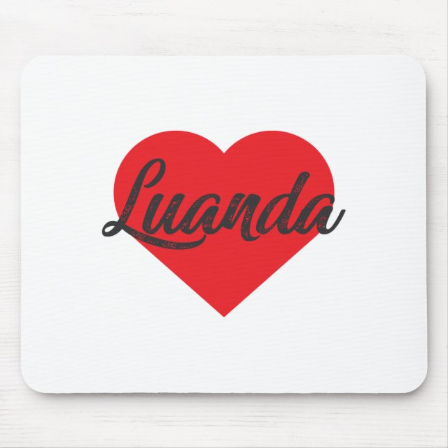 I Love Luanda - Angola Mouse Mat (Front)
