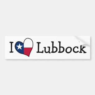 I Love Lubbock Texas Bumper Sticker