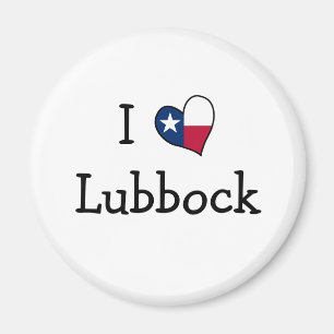 I Love Lubbock Texas Magnet