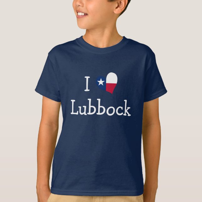 I Love Lubbock Texas T-Shirt (Front)
