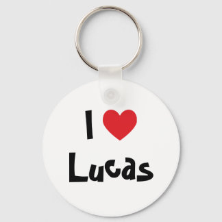 I Love Lucas Key Ring