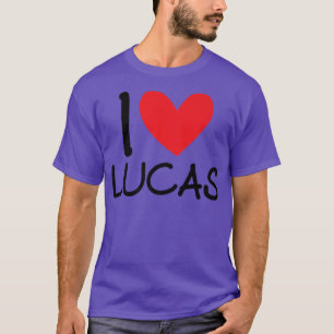 I Love Lucas Name Heart Personalised Men Guy BFF F T-Shirt