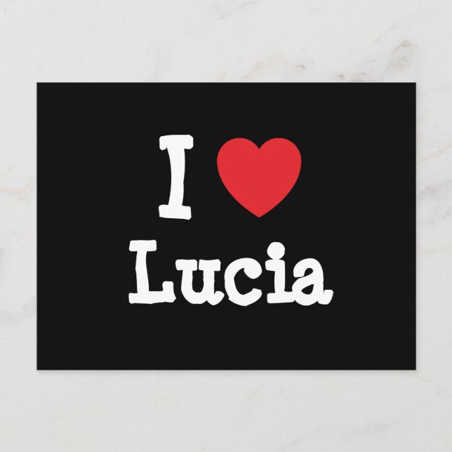 I love Lucia heart T-Shirt Postcard (Front)