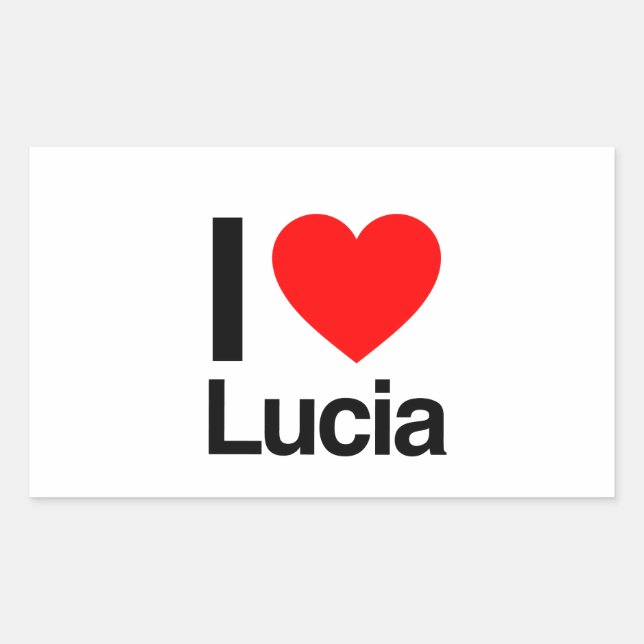 i love lucia rectangular sticker (Front)