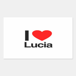 i love lucia rectangular sticker
