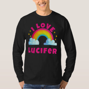 I Love Lucifer Shirts Sarcastic Rainbow Funny Retr