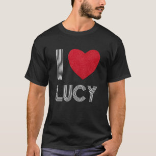 I Love Lucy Boyfriend Heart Vintage Bday Family T-Shirt