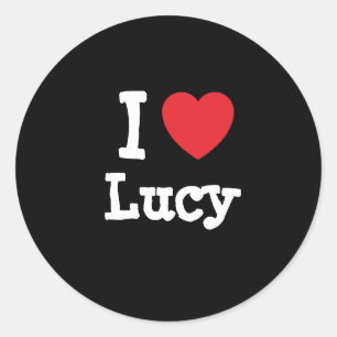 I love Lucy heart T-Shirt Classic Round Sticker