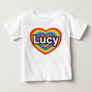 I love Lucy. I love you Lucy. Heart Baby T-Shirt