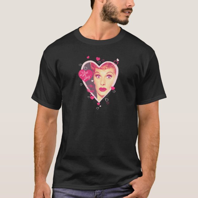 I Love Lucy Kissing Hearts T-Shirt (Front)