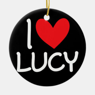 I Love Lucy Name Personalised Men Guy BFF Friend Ceramic Tree Decoration
