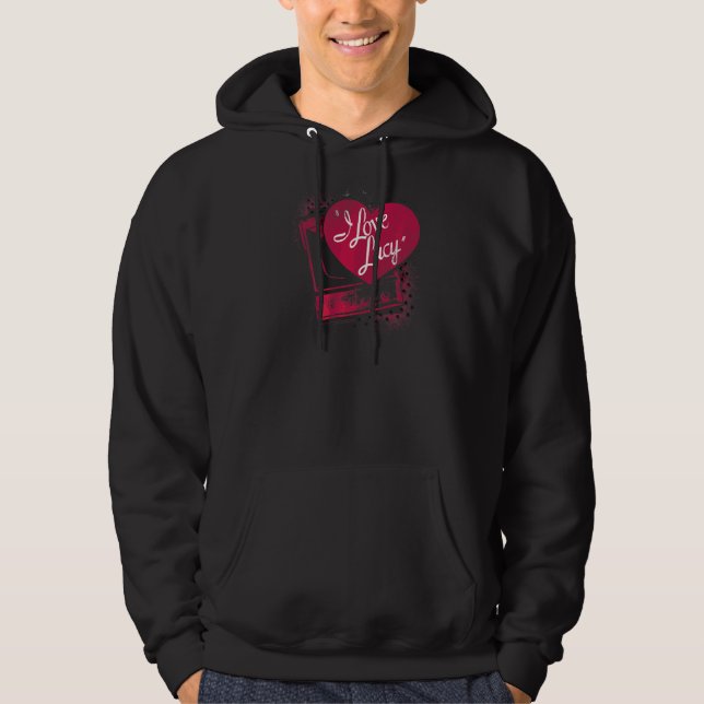 I Love Lucy Spray Paint Heart Hoodie (Front)