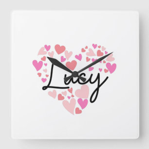 I love Lucy Square Wall Clock
