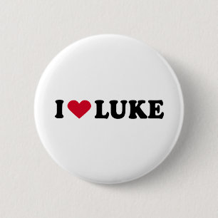 I LOVE LUKE 6 CM ROUND BADGE