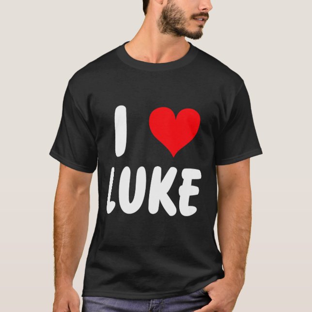 I Love Luke - Heart - Name  T-Shirt (Front)