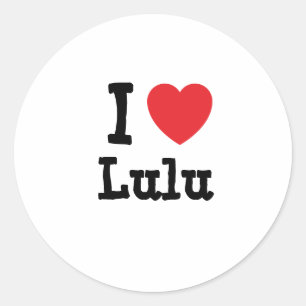 I love Lulu heart T-Shirt Classic Round Sticker