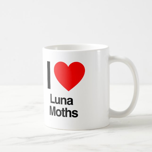 i love luna moths coffee mug (Right)