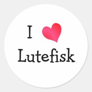 I Love Lutefisk Classic Round Sticker