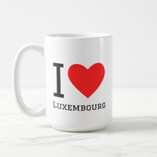 I love luxembourg sticker coffee mug