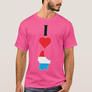 I Love Luxembourg Vertical I Heart Country Flag Ma T-Shirt