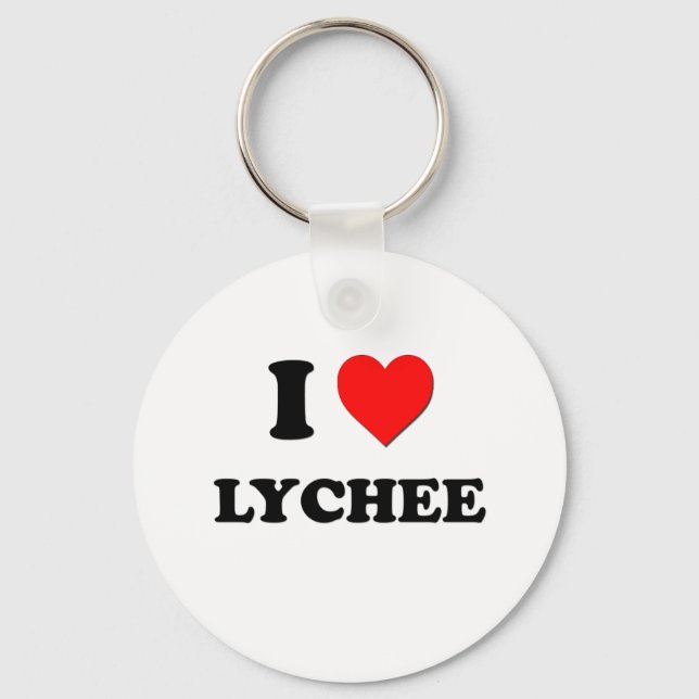 I Love Lychee ( Food ) Key Ring (Front)