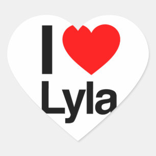 i love lyla heart sticker