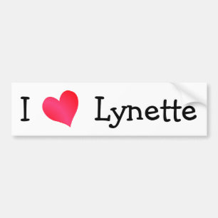 I Love Lynette Bumper Sticker
