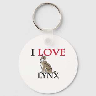 I Love Lynx Key Ring