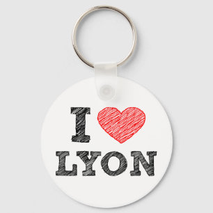 I Love Lyon Key Ring