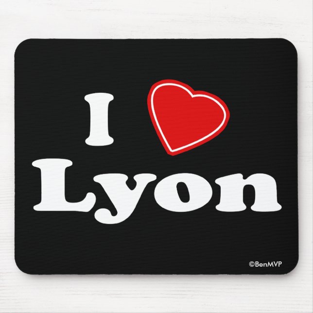 I Love Lyon Mouse Mat (Front)