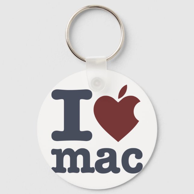 I Love Mac Key Ring (Front)