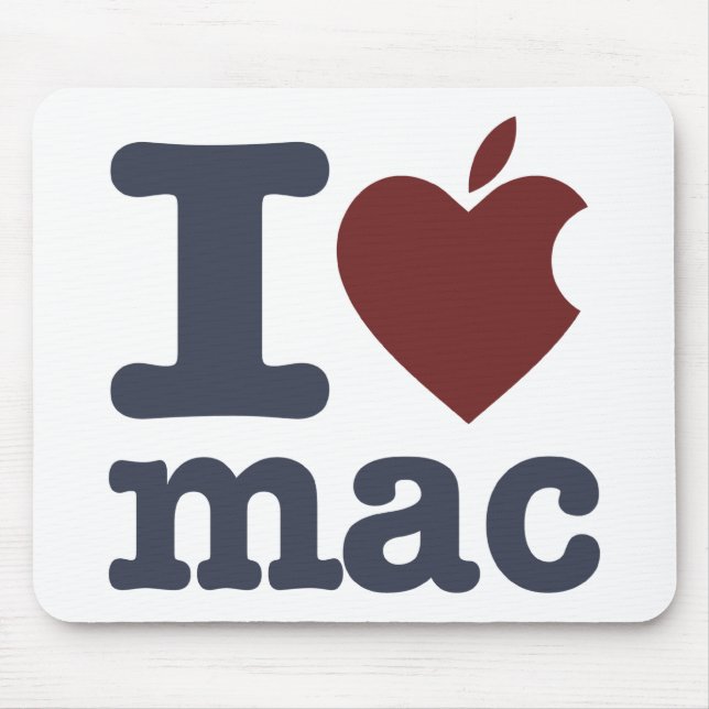 I Love Mac Mouse Mat (Front)