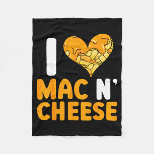 I Love Mac N' Cheese Funny Mac And Cheese  Fleece Blanket