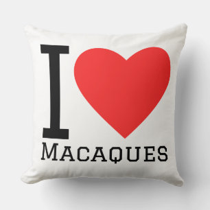 I love macaques cushion