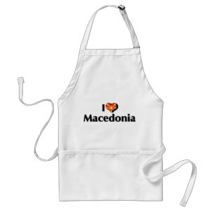 I Love Macedonia Flag Standard Apron