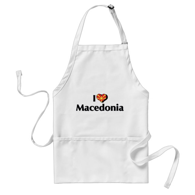 I Love Macedonia Flag Standard Apron (Front)