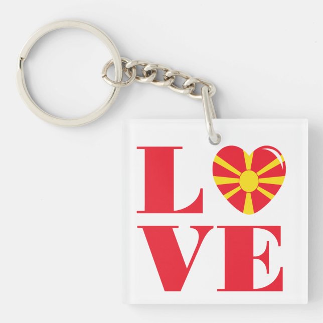 I love Macedonia Key Ring (Front)