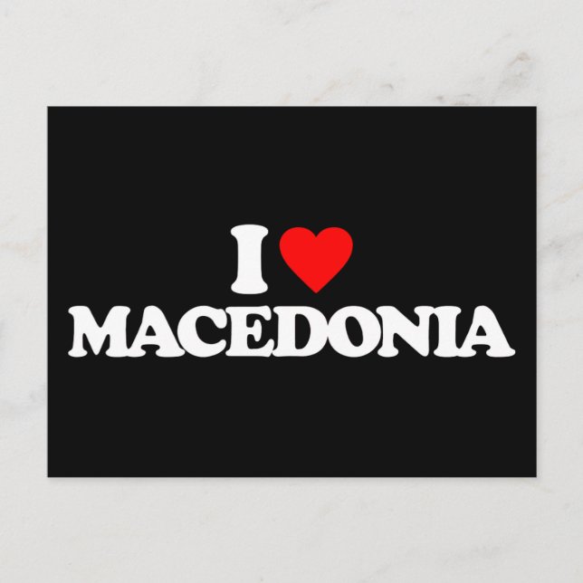 I LOVE MACEDONIA POSTCARD (Front)
