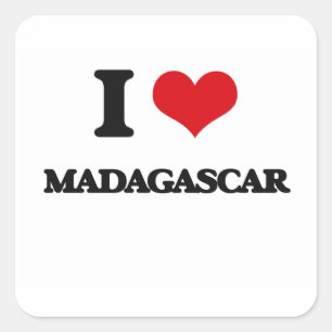 I Love Madagascar Square Sticker