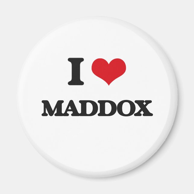 I Love Maddox Magnet (Front)