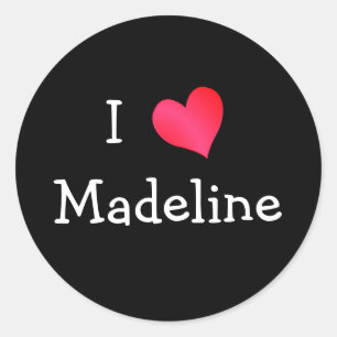I Love Madeline Classic Round Sticker