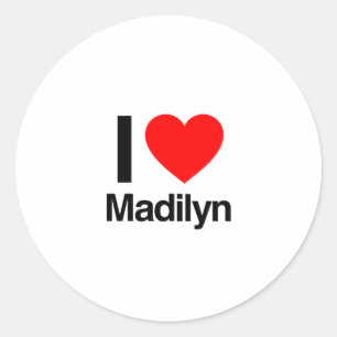 i love madilyn classic round sticker